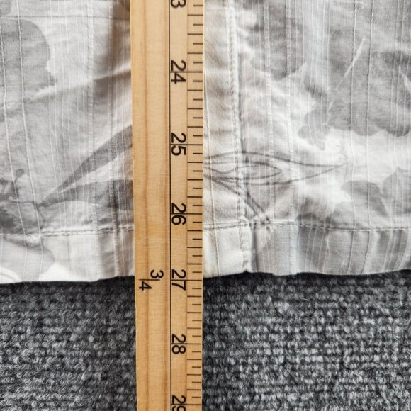 Quiksilver Quicksilver Button Up Shirt Men Small Mid Fit Gray White Floral Surf - Picture 12 of 16